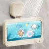 Universal Waterproof and Anti-fog Mobile Phone Case No Punching Bathroom Waterproof Bracket Toilet Bath Shower Phone Holders