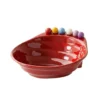 Multicolor Fruit Bowl with Forks ABS Plastic Kitchen Supplies Fruit Serving Plate Large Capacity Snack Plate Home Decoration