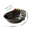 Multicolor Fruit Bowl with Forks ABS Plastic Kitchen Supplies Fruit Serving Plate Large Capacity Snack Plate Home Decoration