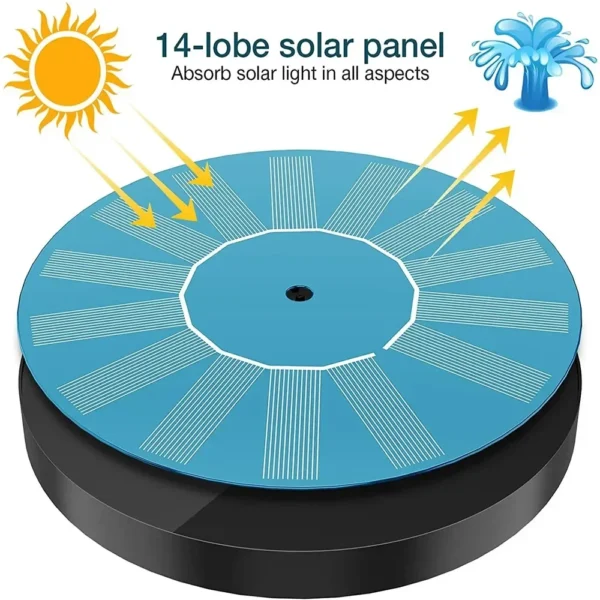 13cm, 16cm, 18cm Floating Solar Fountain Pumps - Perfect for Bird Baths, Garden Outdoor Water Pool and Pond Decoration