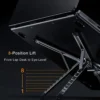 Portable Magnetic Phone Holder & Selfie Stick 3-in-1 Foldable Tripod Stand for iPhone iPad Tablet Laptop Desktop Use