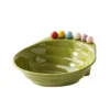 Multicolor Fruit Bowl with Forks ABS Plastic Kitchen Supplies Fruit Serving Plate Large Capacity Snack Plate Home Decoration