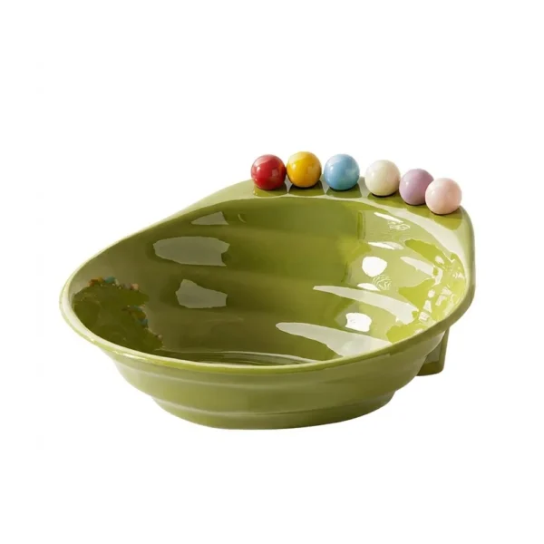 Multicolor Fruit Bowl with Forks ABS Plastic Kitchen Supplies Fruit Serving Plate Large Capacity Snack Plate Home Decoration