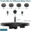 13cm, 16cm, 18cm Floating Solar Fountain Pumps - Perfect for Bird Baths, Garden Outdoor Water Pool and Pond Decoration