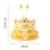 1pcs Cat toy little bee play plate spinning ball amusement ice cream funny relief artifact three layers to relieve boredom