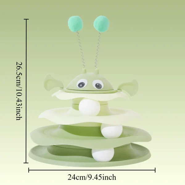 1pcs Cat toy little bee play plate spinning ball amusement ice cream funny relief artifact three layers to relieve boredom
