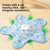 Cat Toys Interactive Hide and Seek Cat Toy with Mouse Squeaky Motion Activated Moving Concealed Feathers Kitten Teaser Toy