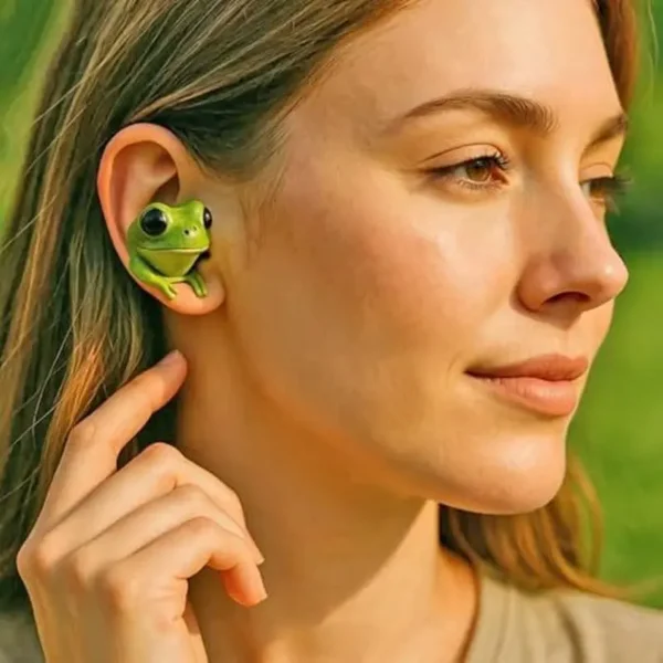New Animation Peripheral Aovee Frog Earbuds Creative Novel Personalized Practical Portable Frog Shaped Earplugs For Adults Gifts