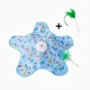 Cat Toys Interactive Hide and Seek Cat Toy with Mouse Squeaky Motion Activated Moving Concealed Feathers Kitten Teaser Toy
