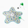 Cat Toys Interactive Hide and Seek Cat Toy with Mouse Squeaky Motion Activated Moving Concealed Feathers Kitten Teaser Toy