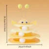1pcs Cat toy little bee play plate spinning ball amusement ice cream funny relief artifact three layers to relieve boredom