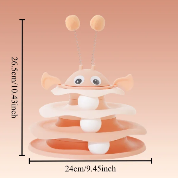 1pcs Cat toy little bee play plate spinning ball amusement ice cream funny relief artifact three layers to relieve boredom