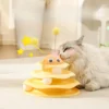 1pcs Cat toy little bee play plate spinning ball amusement ice cream funny relief artifact three layers to relieve boredom