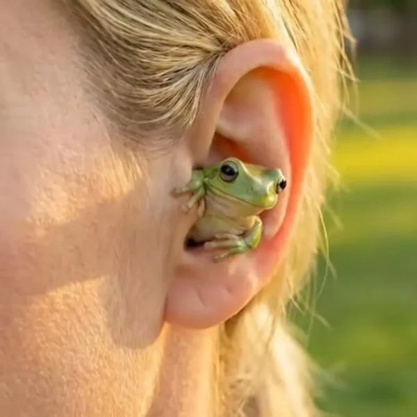 New Animation Peripheral Aovee Frog Earbuds Creative Novel Personalized Practical Portable Frog Shaped Earplugs For Adults Gifts