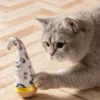 Portable Cat Tumbler Wobbler with Colorful Feather Wear-Resistant Interactive Twist Toy for Indoor Pets